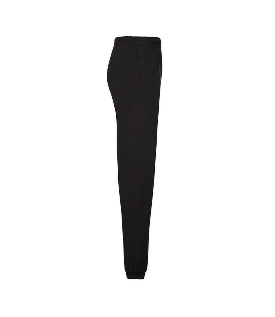 Mens Classic Elasticated Cuff Jogging Bottoms Black Fruit Of The Loom-3