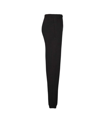 Mens Classic Elasticated Cuff Jogging Bottoms Black Fruit Of The Loom