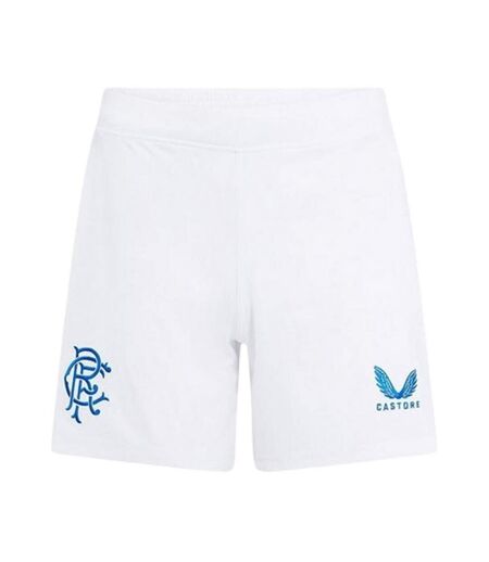 Womens/ladies 2024 2025 Rangers Fc Football Shorts White Blue Castore