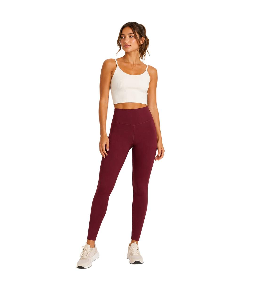 Womens/ladies Train Tight Leggings Aubergine Puma-1