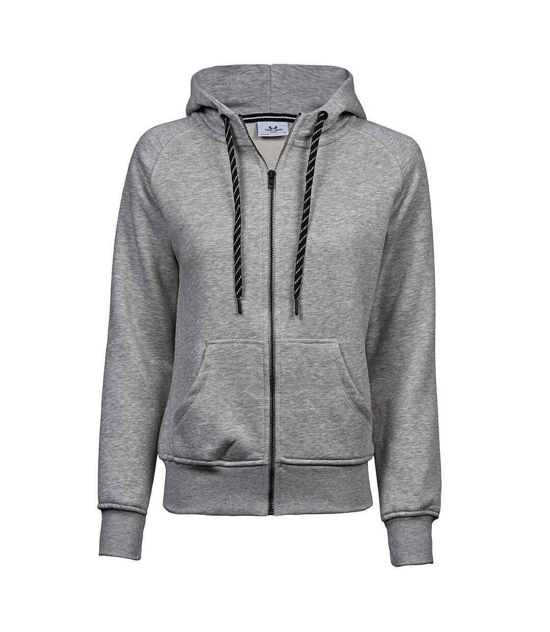 Veste À Capuche Fashion Femme Gris Chiné Tee Jays-1
