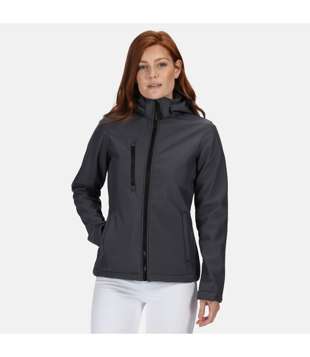 Regatta Womens/Ladies Venturer 3 Layer Membrane Soft Shell Jacket (Seal Grey/Black) - UTRG5518-3