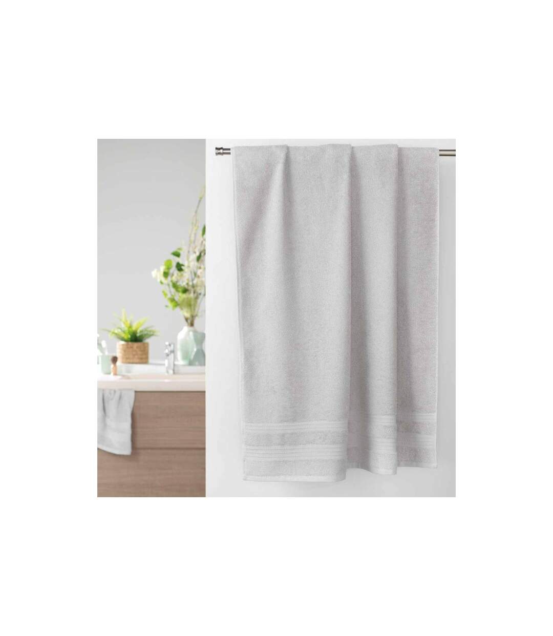 Drap de Bain Excellence 90x150cm Gris Clair-1