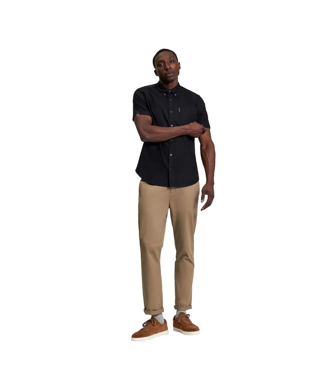 Chemise Manches Courtes Motif/style Signature Homme Noir Ben Sherman-1