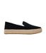 Womens/ladies Carolina Suede Slippers Black Toms-1