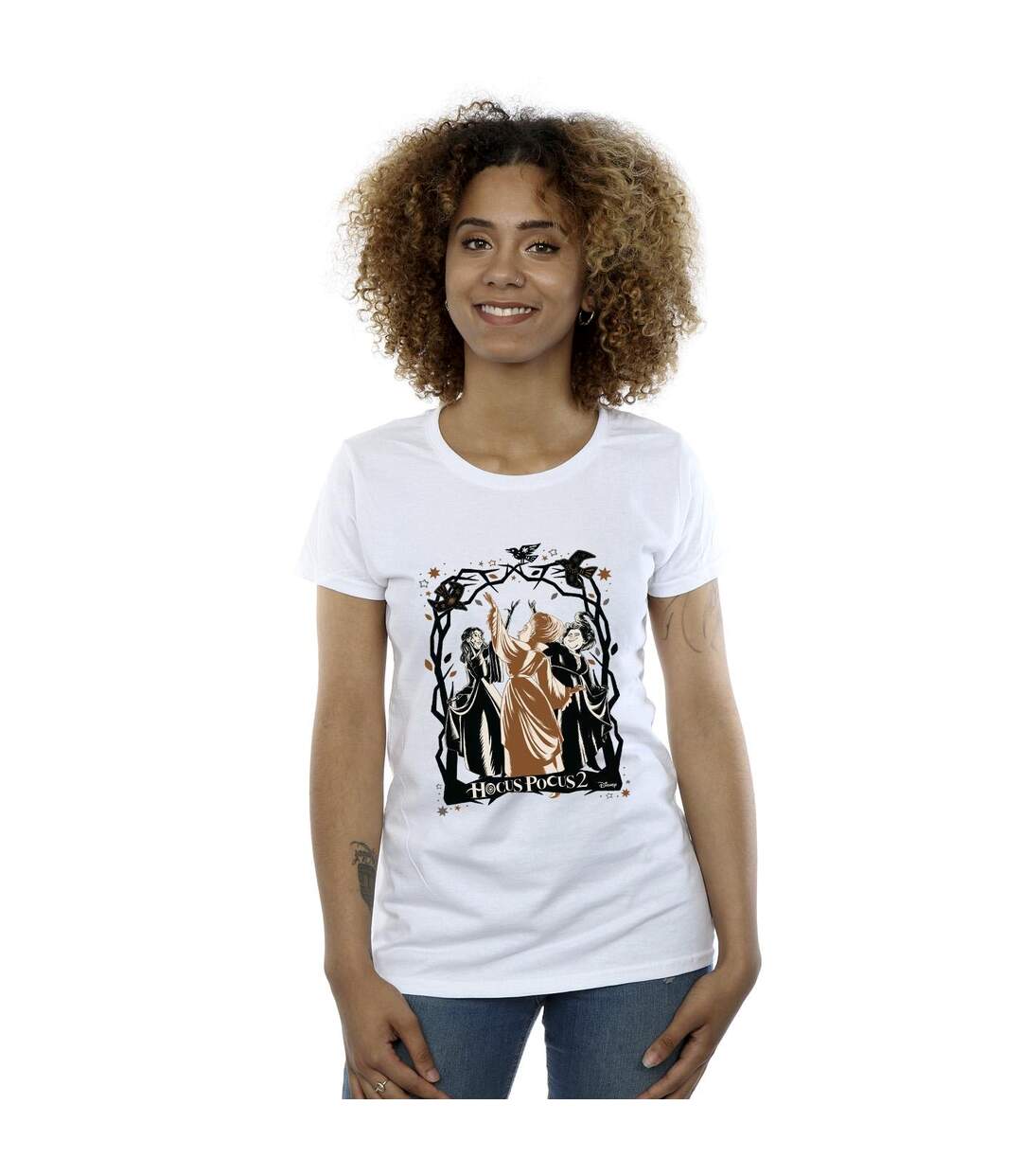Disney T-shirt en coton Femmes/Ladies Hocus Pocus Birds (Blanc) - UTBI48505-2