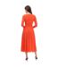Robe Mi-longue Keglissy Femme Orange Hugo-2