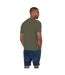 Mens Cable Knit Crew Neck T-shirt Dark Sage Threadbare-2