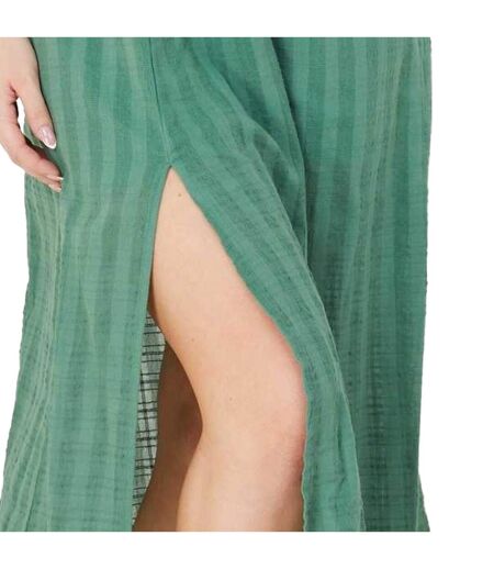 Womens/ladies Selena Dobby Midi Dress Mineral Green Brave Soul