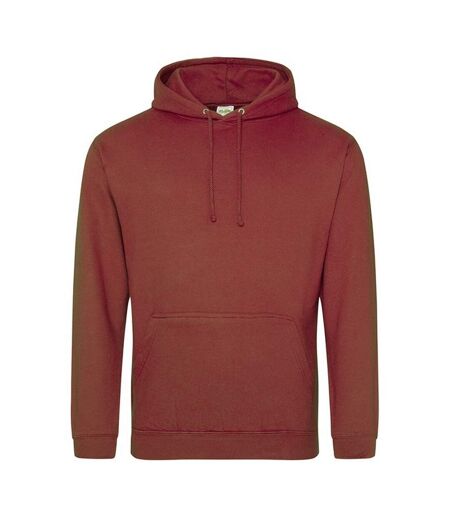 Awdis Unisex College Hooded Sweatshirt / Hoodie (Red/Rust)