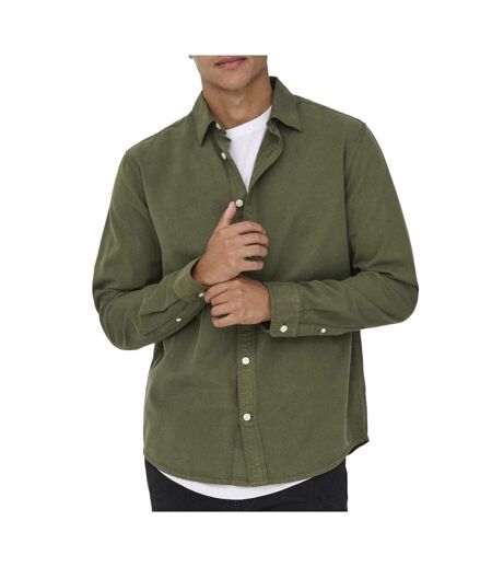 Chemise kaki homme only & sons sotto