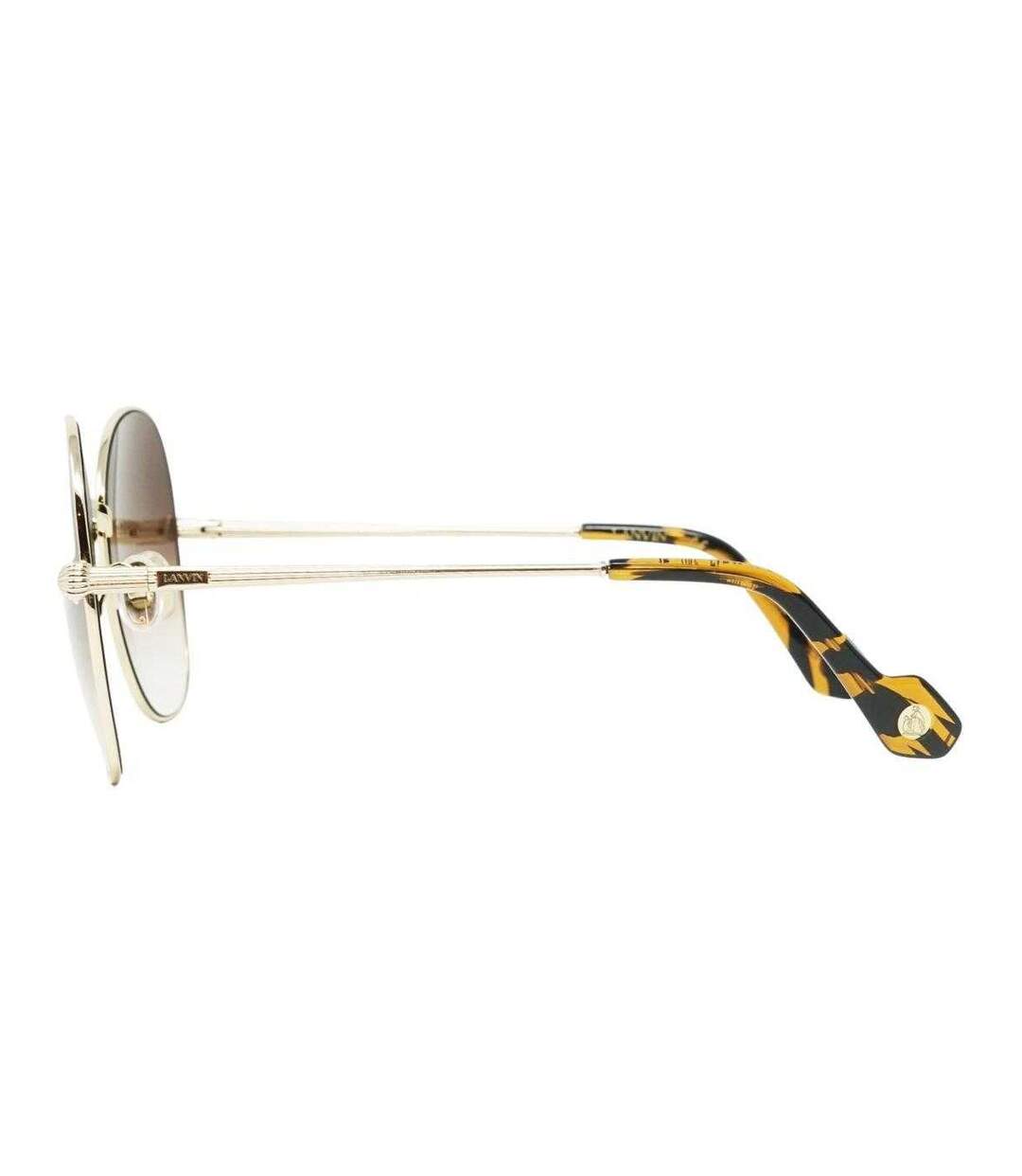 Lunettes De Soleil Motif/style Dégradé Homme Taille Unique Marron Jaune Or Lanvin-2