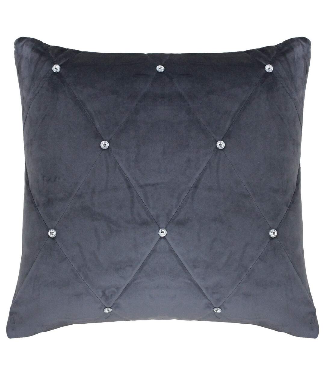 Riva Home Diamante Cushion Cover (Pewter) - UTRV357