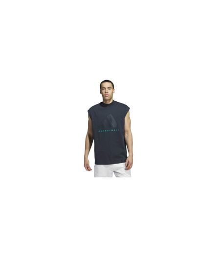 Unisex Adult Adi Cotton Basketball Tank Top Navy Adidas