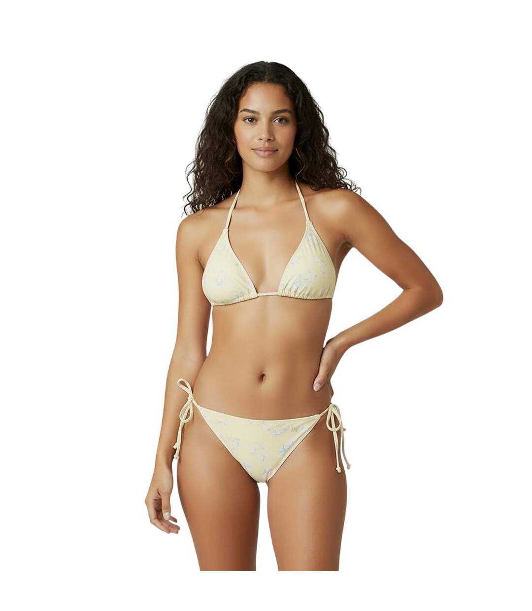 Womens/ladies Triangle Side Tie Bikini Bottoms Butter Yellow Jack Wills-4