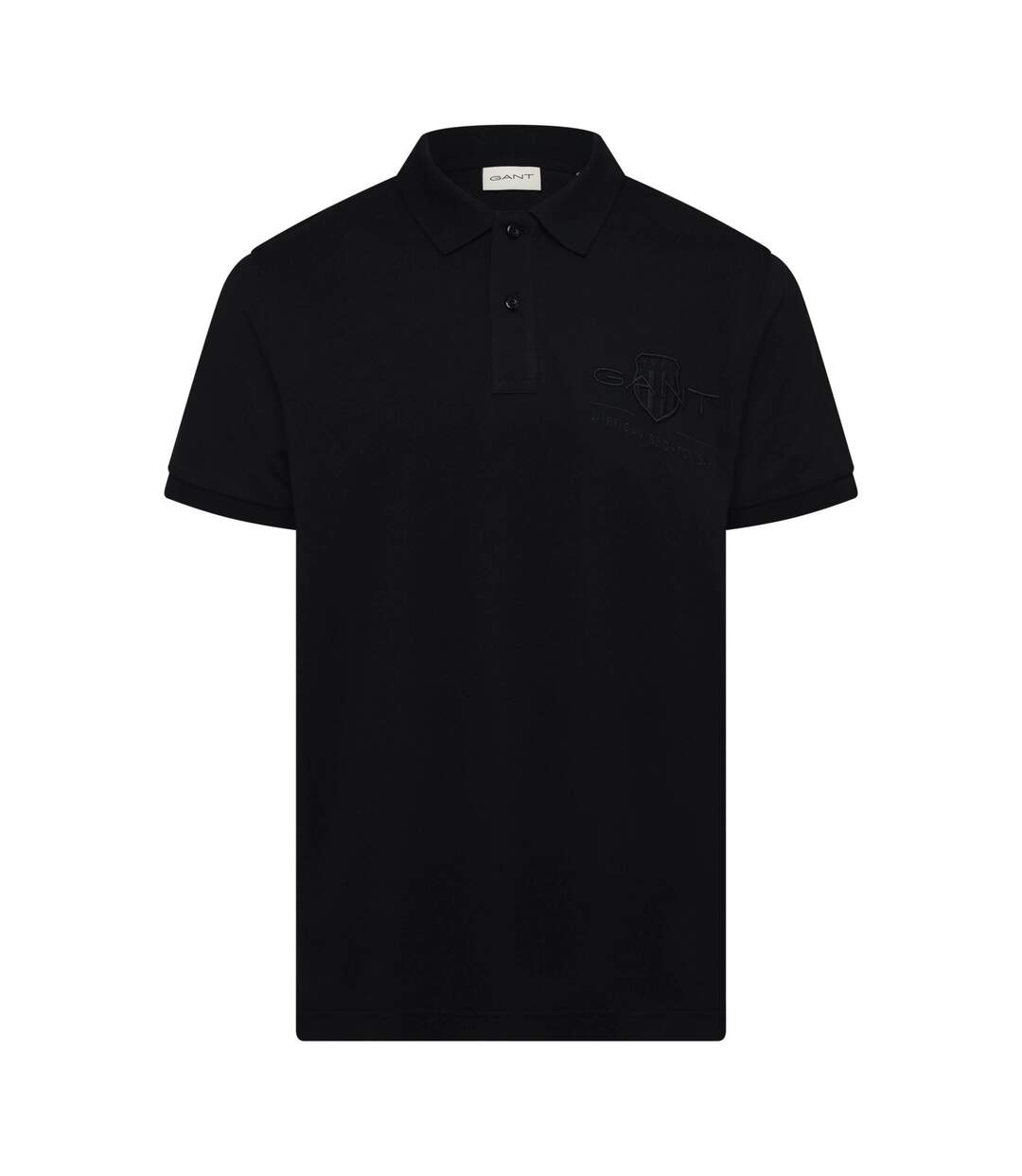 Polo Motif/style Logo Brodé Homme Noir Gant-1