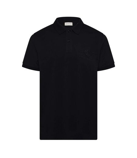 Polo Motif/style Logo Brodé Homme Noir Gant