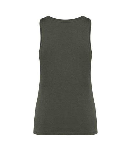 Womens/ladies Tank Top Organic Khaki Native Spirit