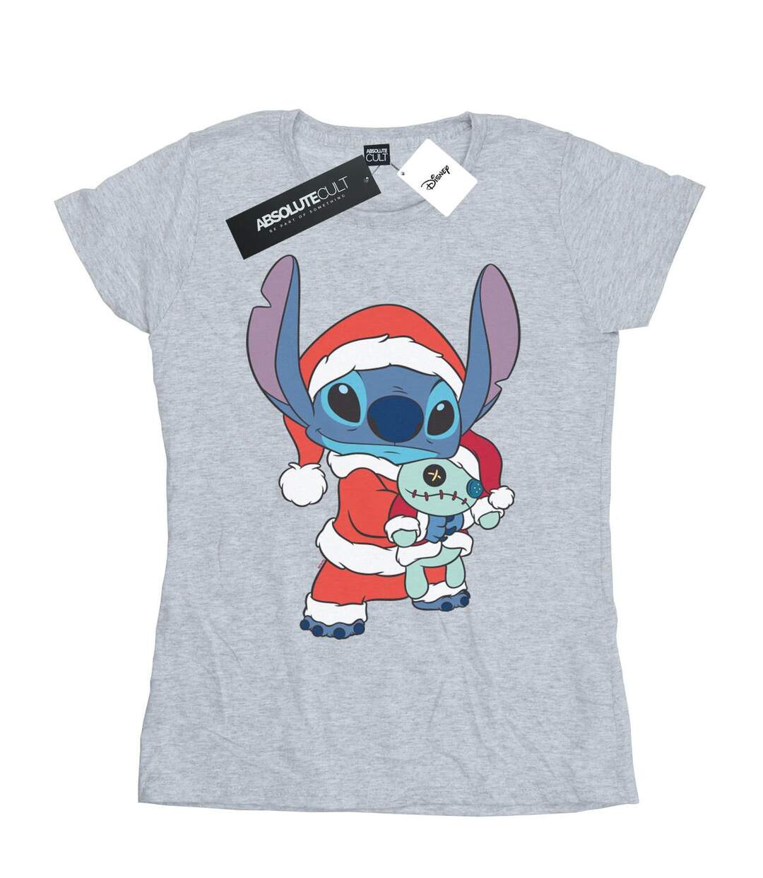 Disney Femmes/Les femmes Lilo And Stitch Stitch Christmas - T-shirt en coton (Gris sportif) - UTBI15992-1