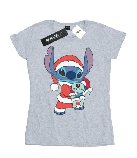 Disney Femmes/Les femmes Lilo And Stitch Stitch Christmas - T-shirt en coton (Gris sportif) - UTBI15992