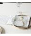 Lot de 4 Serviettes de Table Etnik 40x40cm Gris-3