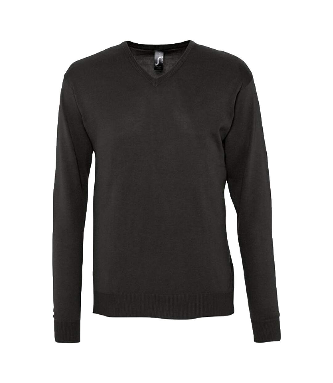 Mens Galaxy V Neck Jumper Black SOLS-1