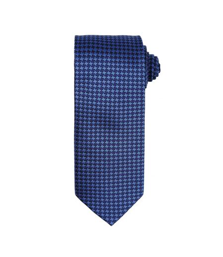 Premier - Cravate à motif pied de poule - Homme (Lot de 2) (Bleu roi) (One Size) - UTRW6947