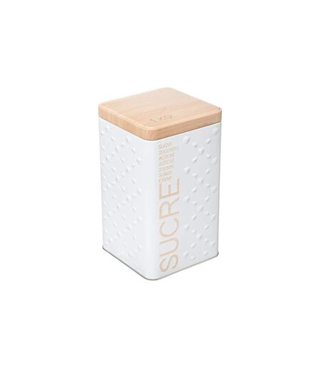 Boîte à Sucre en Poudre Scandi 18cm Blanc