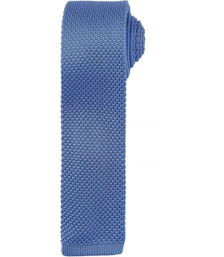Cravate fine tricotée - PR789 - bleu