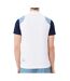 Polo blanc/bleu marine homme lacoste regular-2