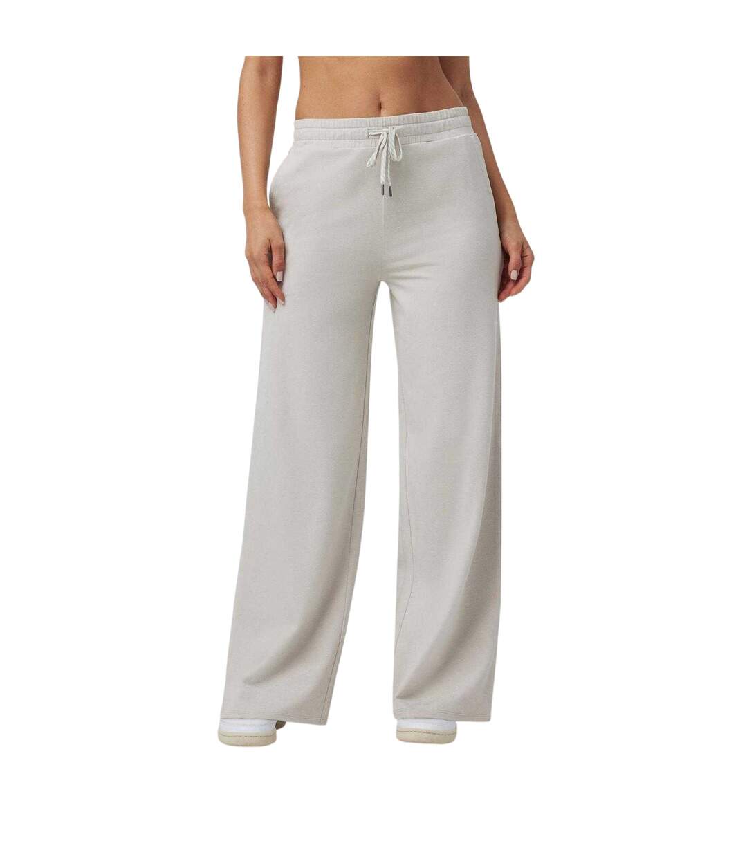 Pantalon Large Femme Halo Essential Écru Chiné Vuori-2
