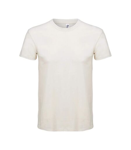 T-shirt Uni Manches Courtes En Coton Regent Adulte Blanc Cassé SOLS