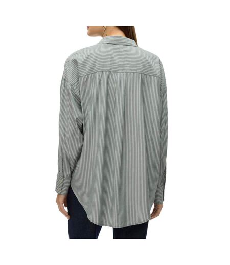 Chemise kaki/blanche femme vero moda nora - l