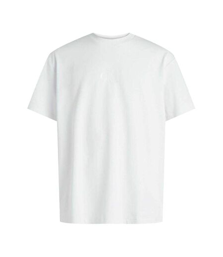 T-shirt Motif/style Monogramme Homme Blanc Calvin Klein