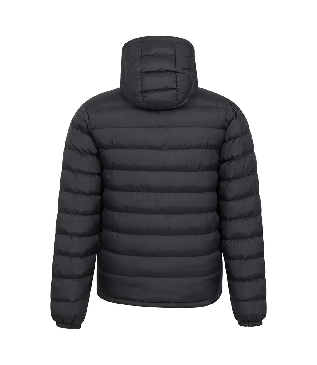 Mens Seasons Faux Fur Lined Padded Jacket Black Mountain Warehouse-3