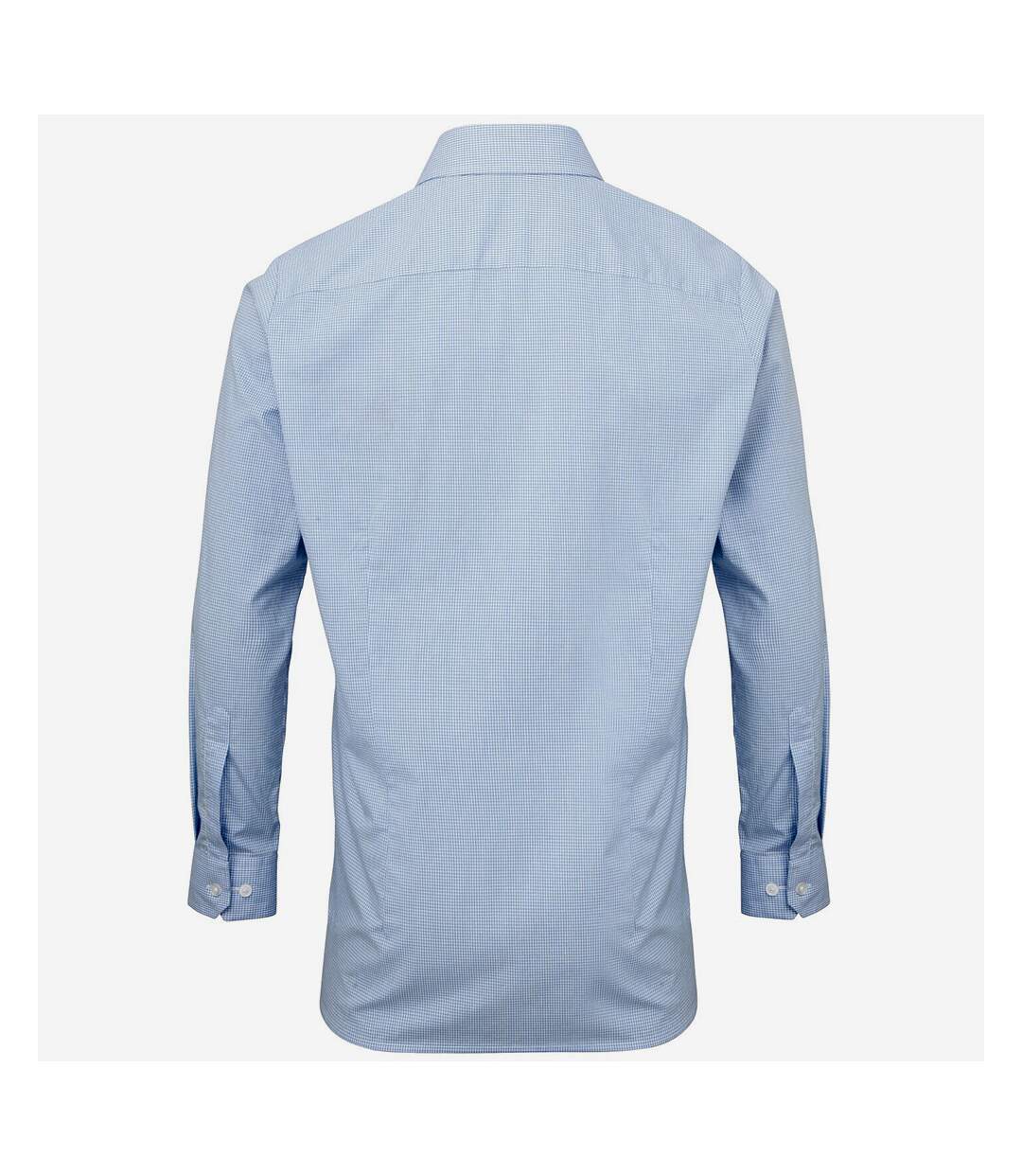 Premier Microcheck - Chemise à manches longues - Homme (Bleu clair/Blanc) - UTRW5526