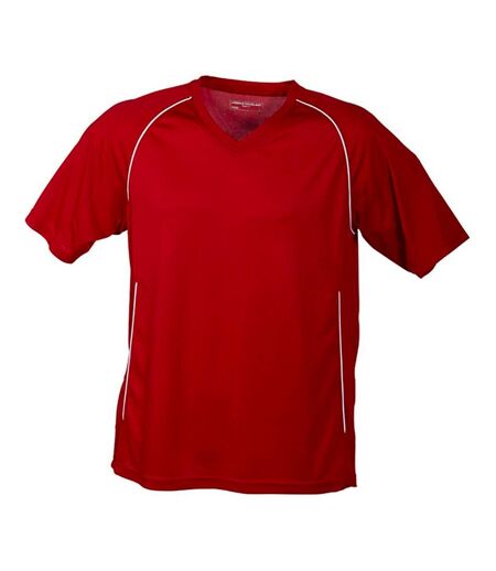 James and Nicholson - T-shirt TEAM - Adulte (Rouge / blanc) - UTFU497