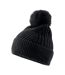 Womens/ladies Snow Luxe Beanie Black Beechfield-2