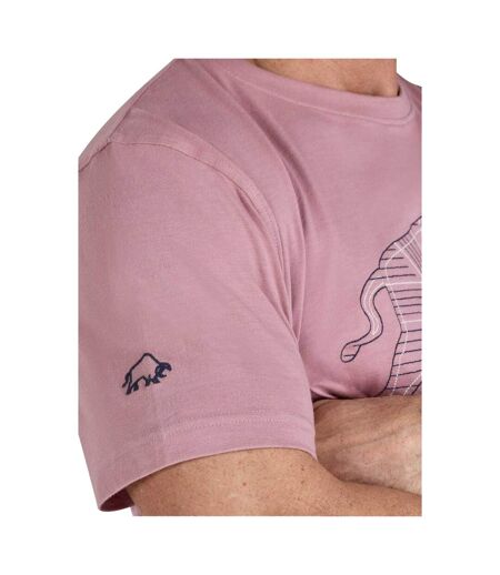 T-shirt Motif/style Taureau Homme Rose Clair Raging Bull