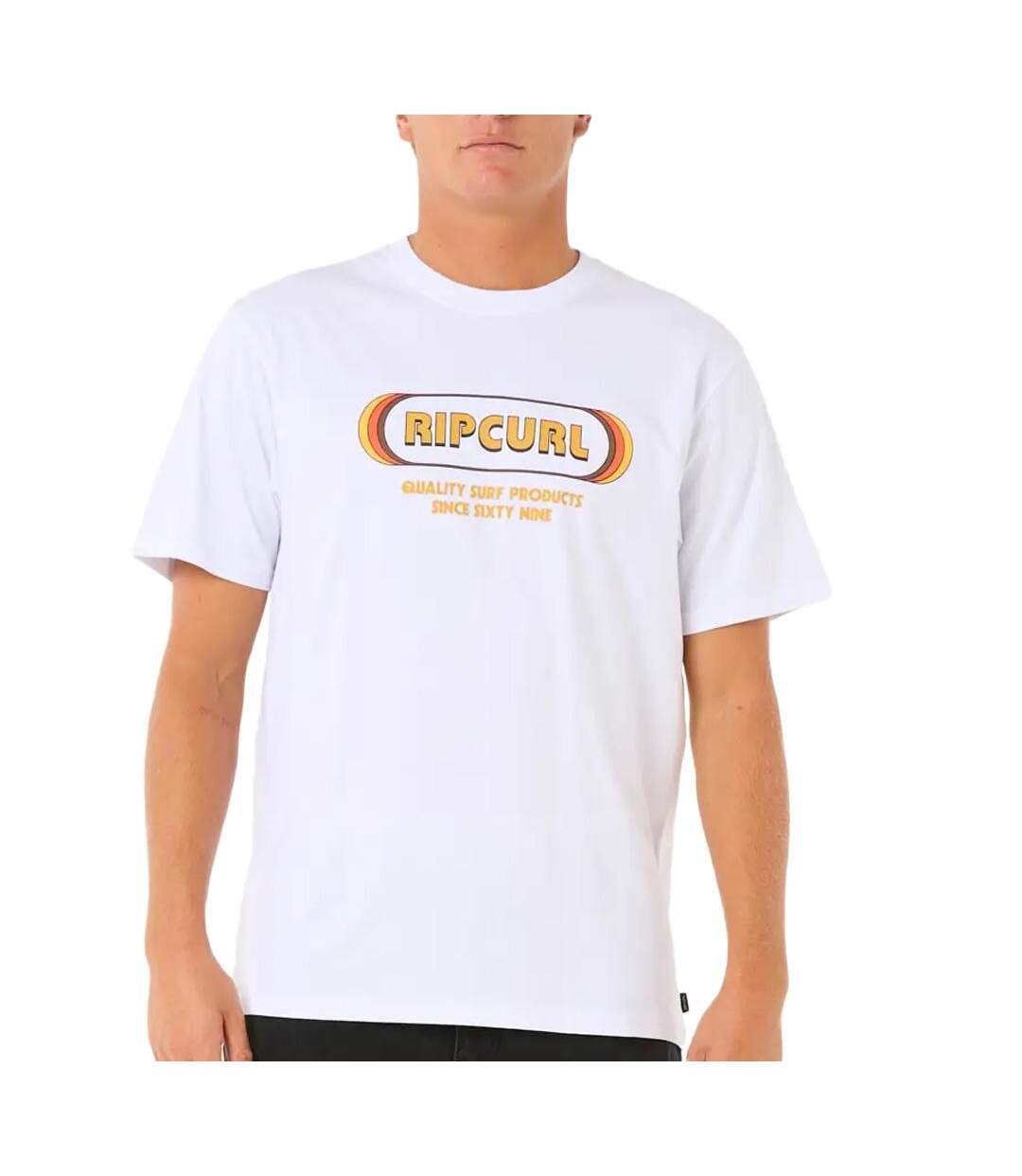 T-Shirt blanc homme rip curl surf revival-1