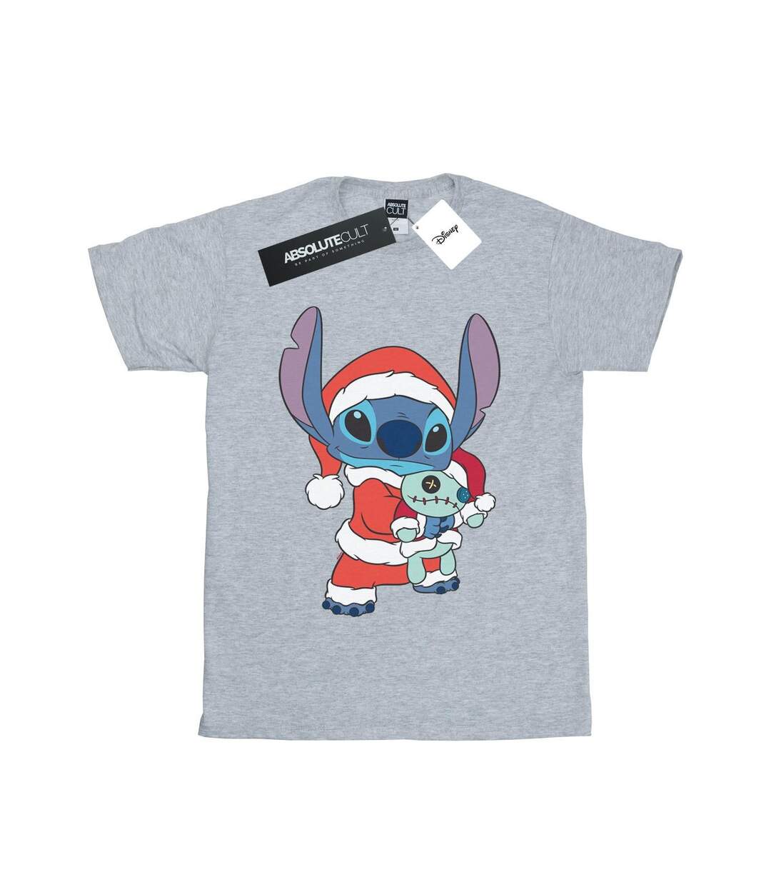 Disney - T-shirt LILO AND STITCH STITCH CHRISTMAS - Femme (Gris chiné) - UTBI17760-1