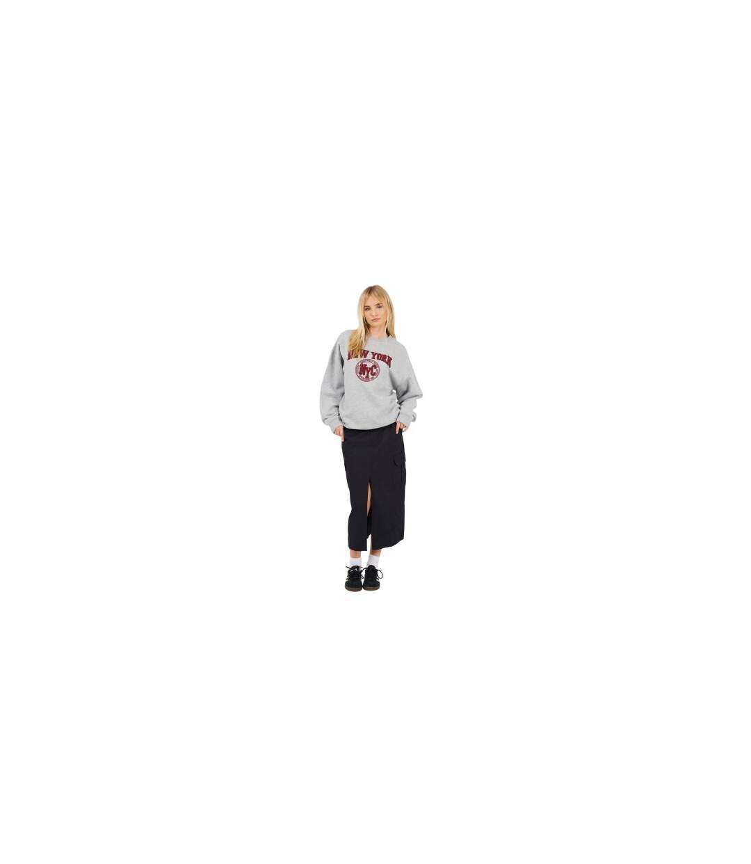 Jupe Mi-longue Femme Noir Brave Soul-1