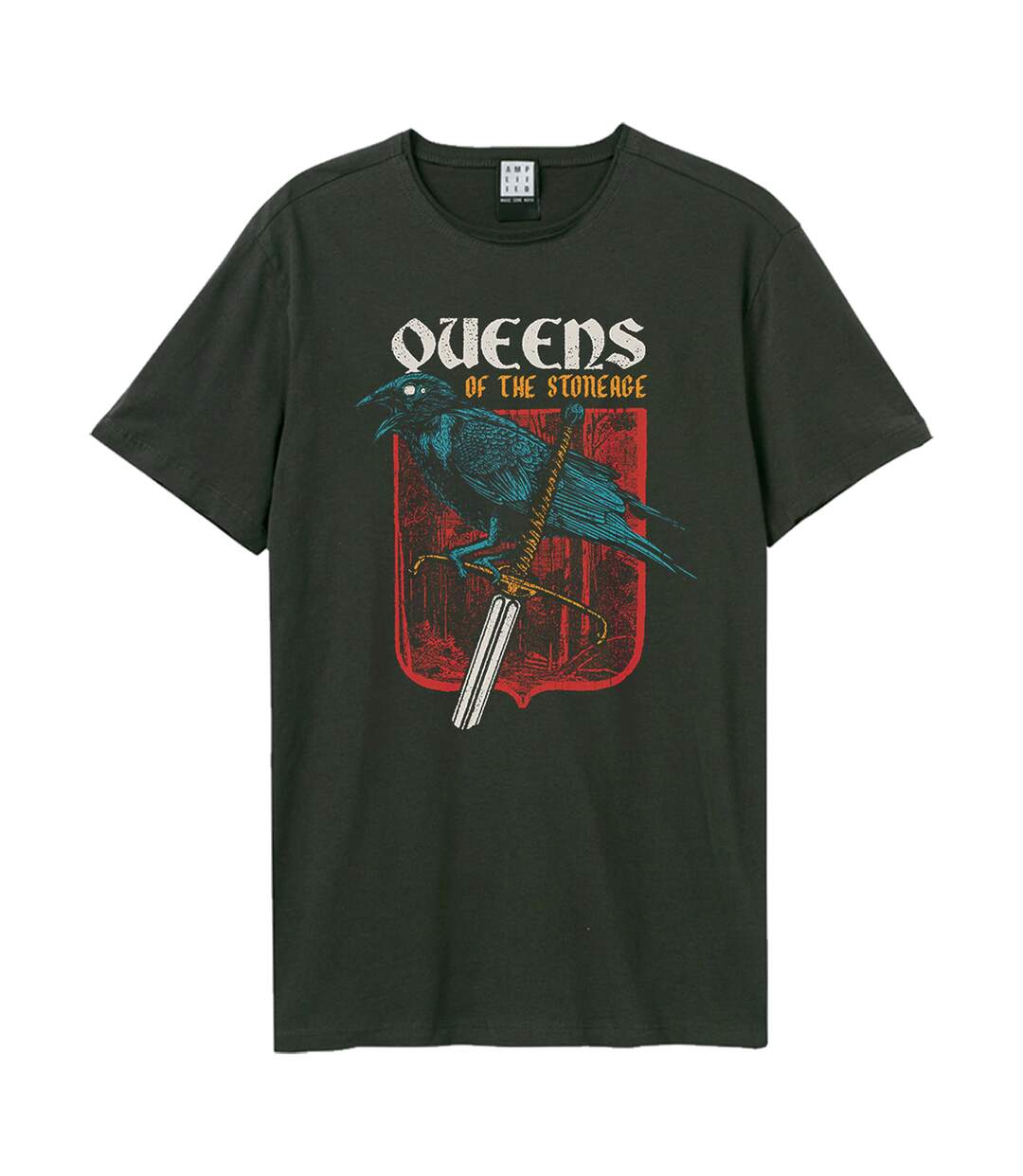 T-shirt Sword And Crow Adulte Charbon Amplified-1