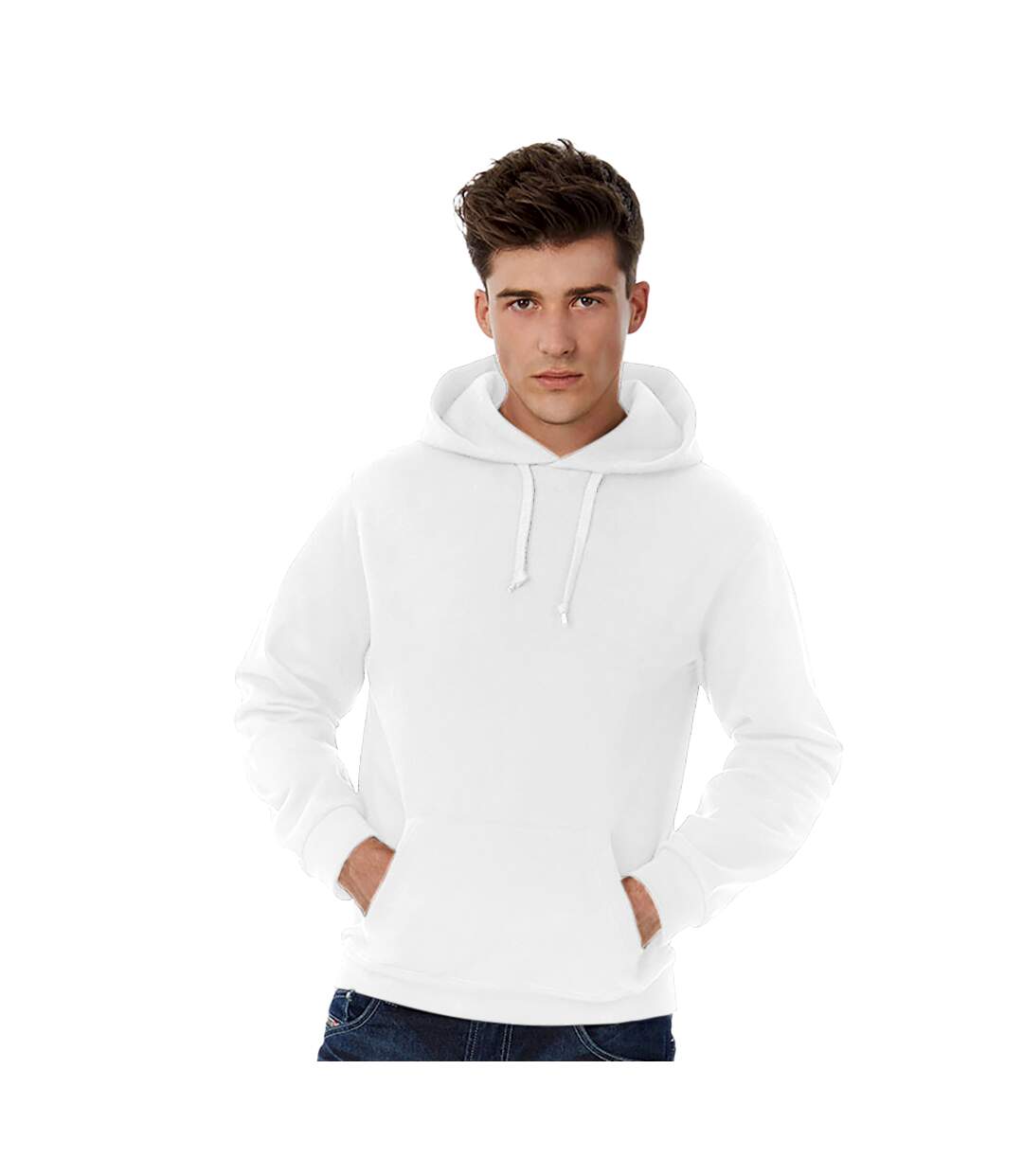 Sweat à capuche adulte unisexe blanc B&C-2