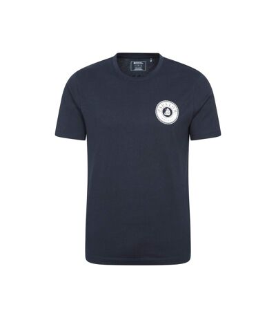 Mens Padstow Printed Organic T-shirt Navy Mountain Warehouse