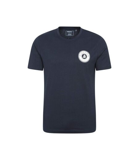 Mens Padstow Printed Organic T-shirt Navy Mountain Warehouse