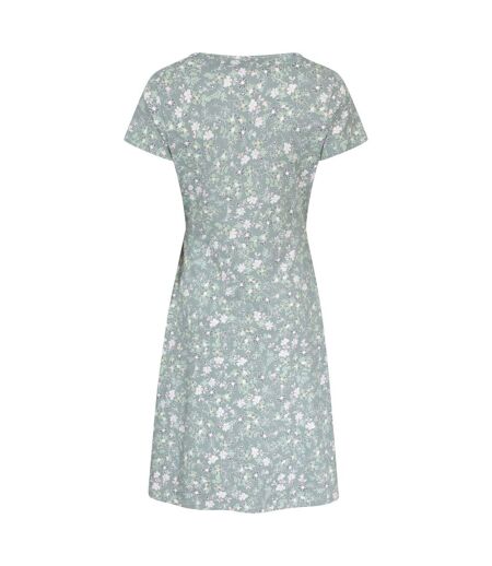 Womens/ladies essentials lora floral skater dress pale green Mountain Warehouse