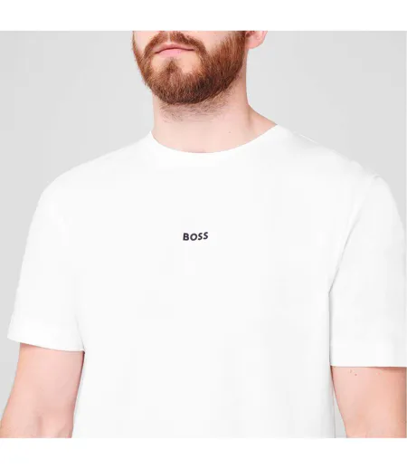 Mens Tchup T-shirt White Boss