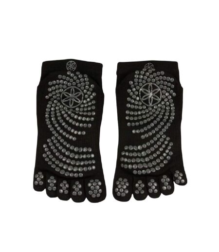 Unisex Adult Anti-slip Yoga Toe Socks Black Gaiam