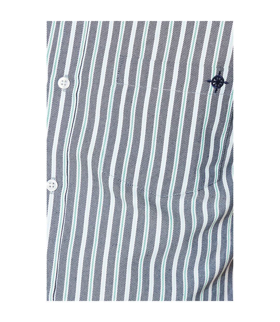 Chemise oxford homme bleu marine Maine-3